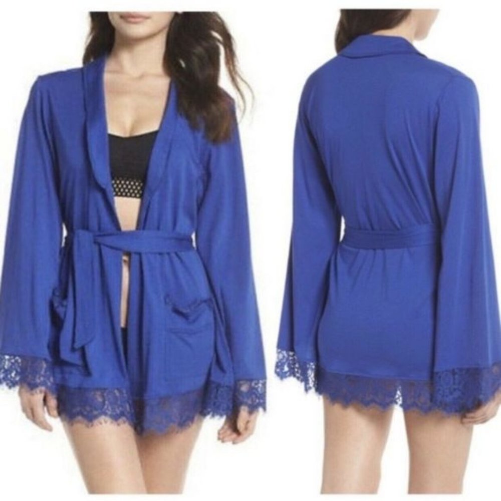 Free People Sweetest Thing Blue Robe S